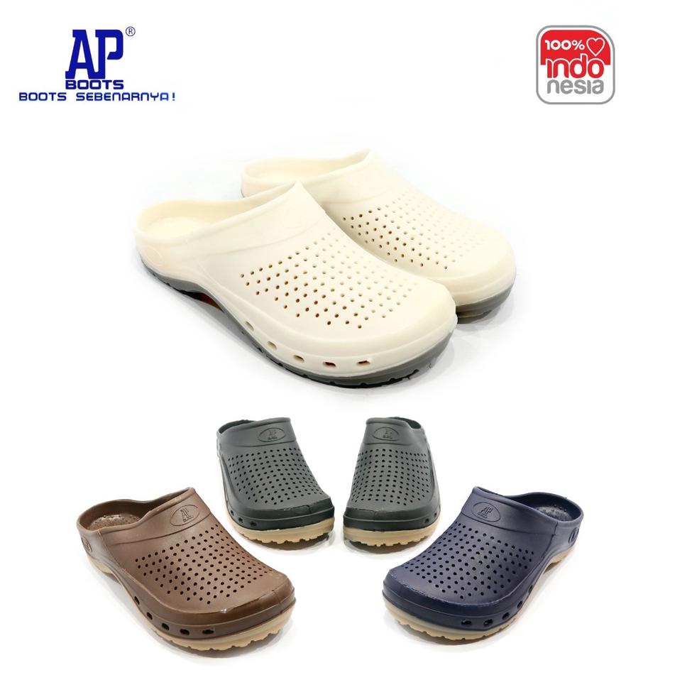 PALING DIMINATI AP CLOGS WARNA 37-42 - SANDAL PRIA CASUAL SANDAL KARET -AP BOOTS