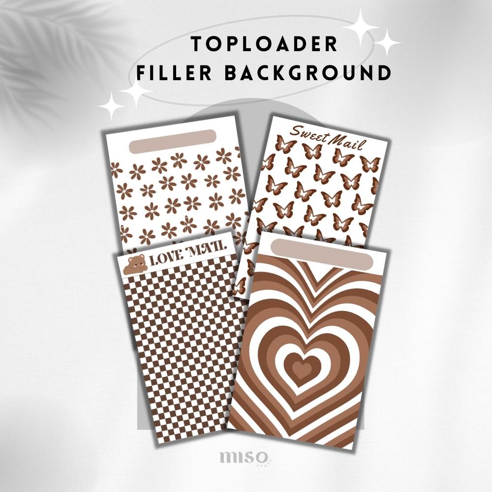 Toploader Photocard Background BROWN  / Toploader Photocard Filler Background / PC Toploader Filler 
