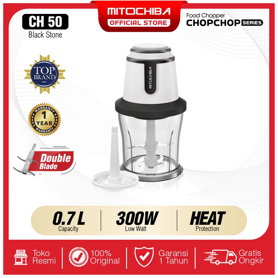 Food Chopper Mitochiba CH 50 CH50 0,7 Liter Blender Bumbu Daging Mito Chopchop Pink Black Blue Purple Gold