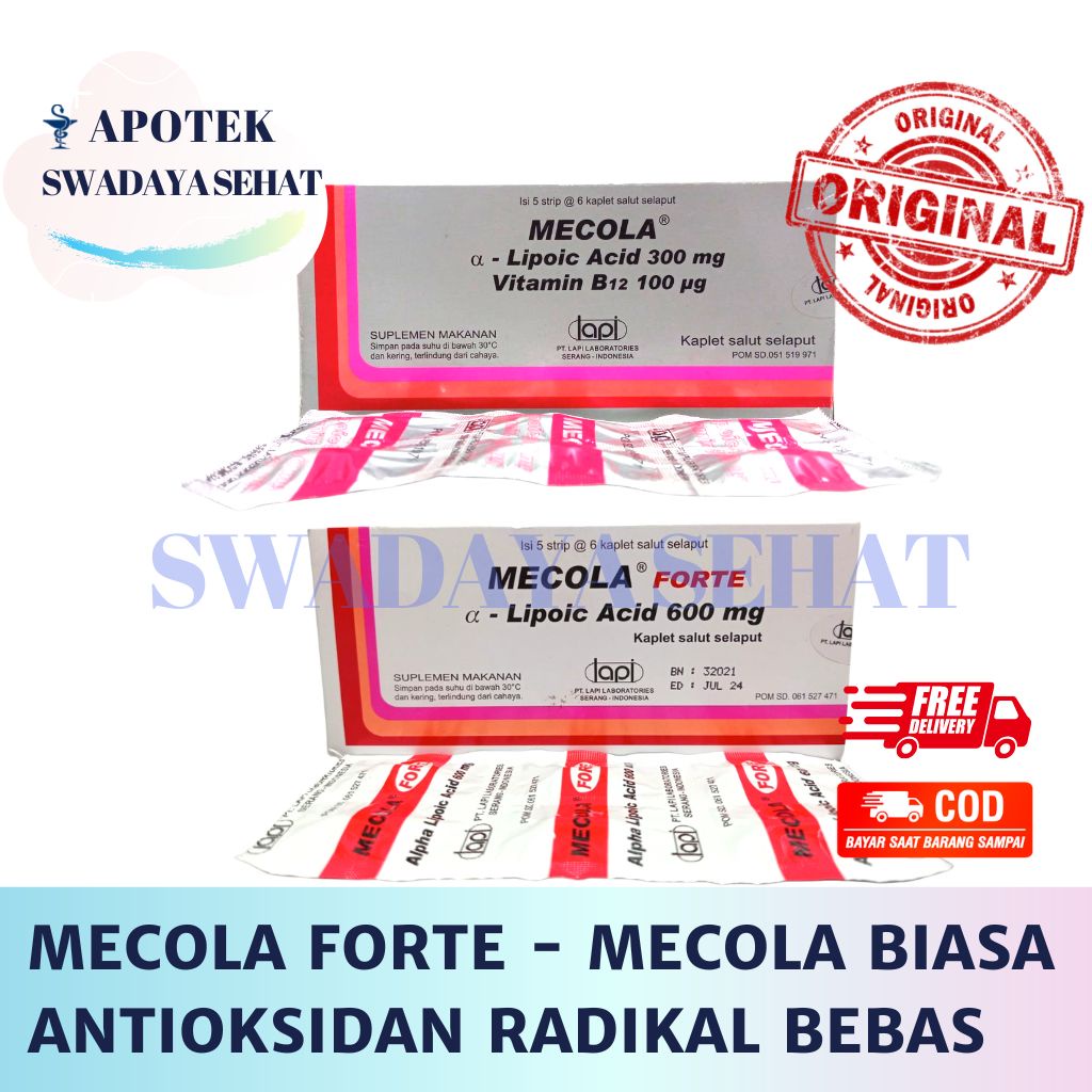 MECOLA FORTE BIASA Strip Tablet - Antioxidan Suplemen Anti Radikal Bebas Anti Oksidan Mekola