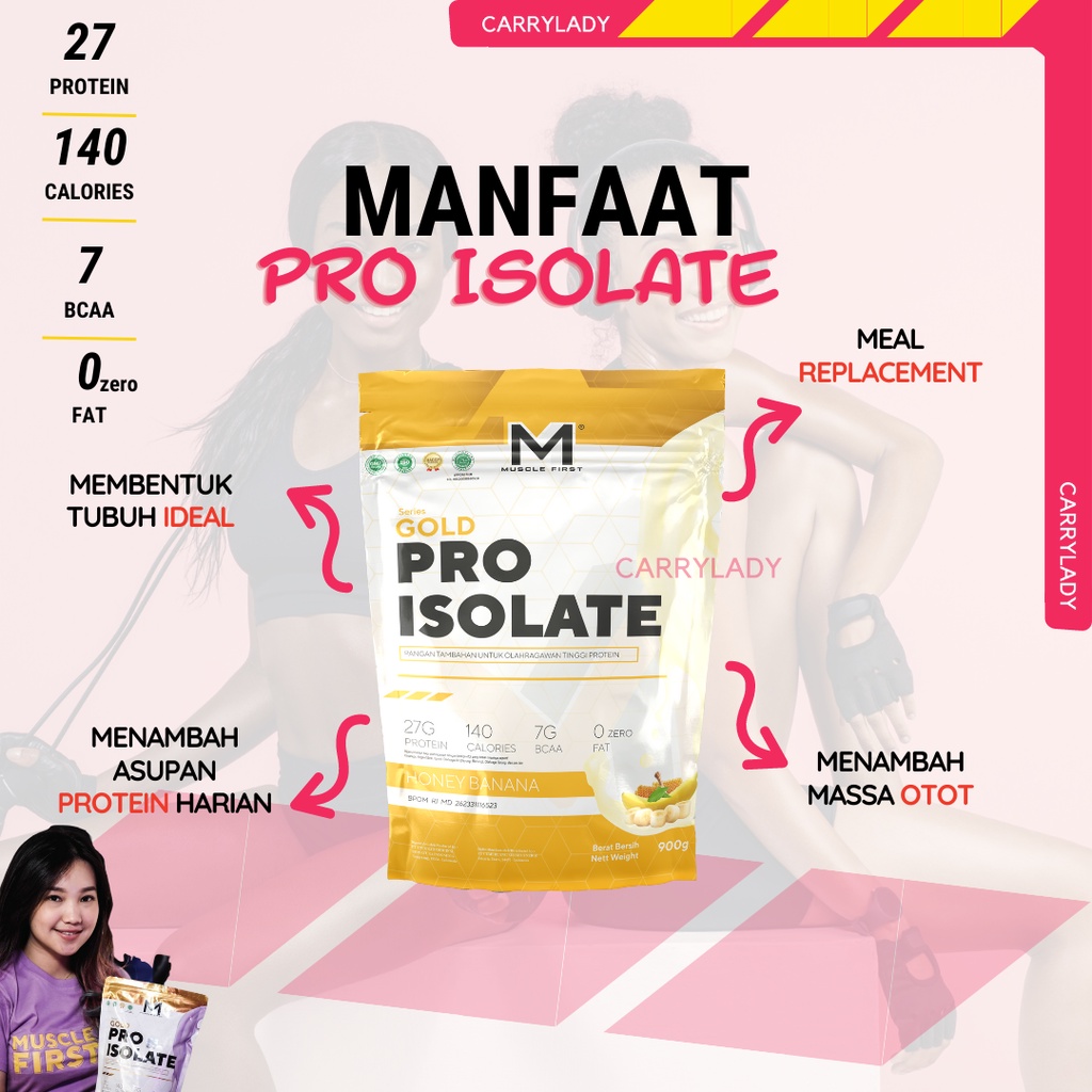 M1 PRO ISOLATE 2 LBS 2LBS MUSCLE FIRST PROTEIN PROISOLATE DIET HALAL BPOM WHEY PROWHEY