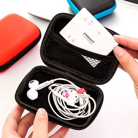 ♥DPS829♥pouch headset multifungsi dompet tempat penyimpanan earphone kabel chager koin/kunci K12