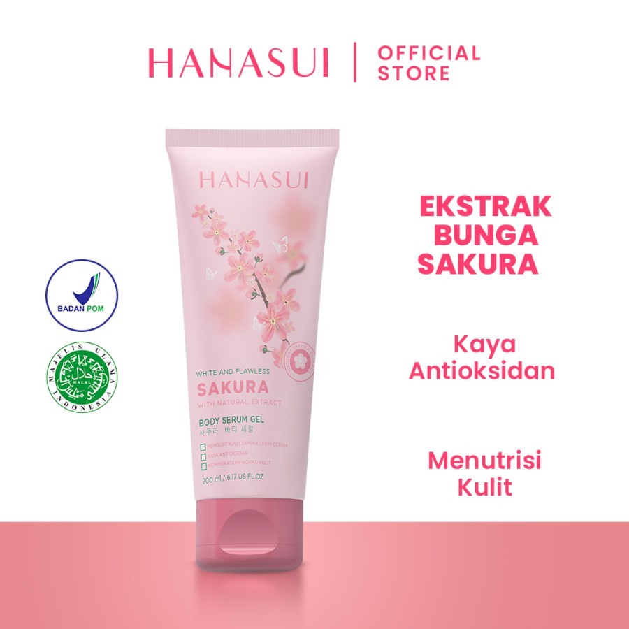 HANASUI Bosy Serum Gel body lotion pelembab badan perawatan 200ml BPOM
