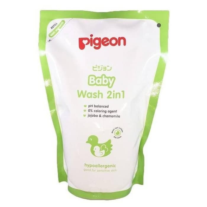 PIGEON Baby Wash 2 in 1 Chamomile REFILL | Refill Shampoo &amp; Sabun Cair Bayi - 350ML sabun bayi pigeon