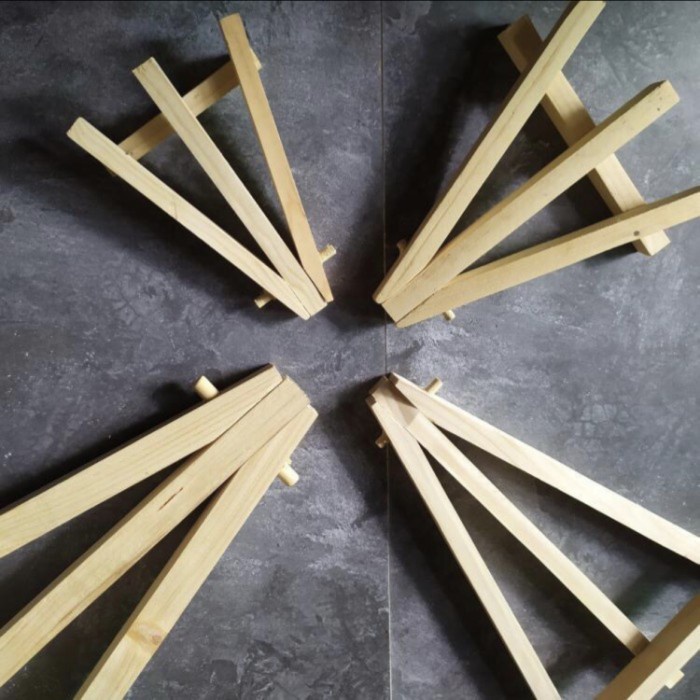 

Terlaris Easel Kayu Stand Lukis Kanvas Tinggi 30Cm Grosir 10Pcs Easel Kanvas