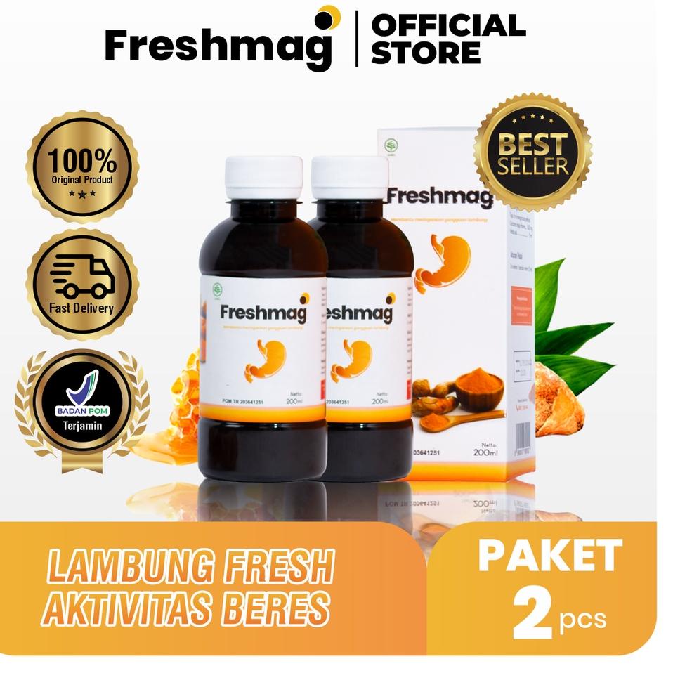 

(Terbaik) [Best Seller Paket Isi 2 pcs] Freshmag Madu Lambung Herbal Alami - 200 ml (Paket Sembuh Atasi Masalah Maag dan Gerd )