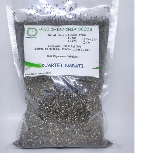 

☄ 1000gr Organic Black Chia Seeds - Biji Chia Hitam Organik - USDA Certified Organic ✳