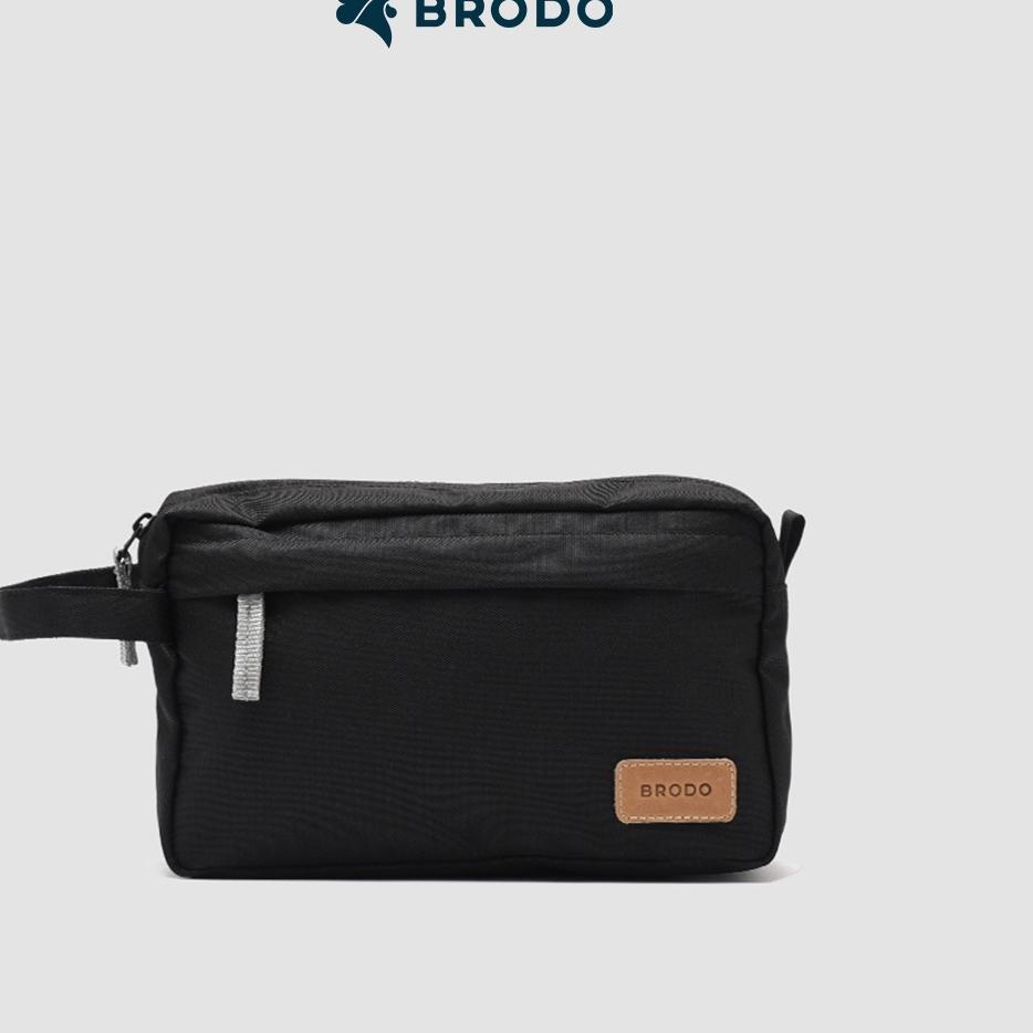 ❂ BRODO - Tas Pria Essential Pouch Black ℗
