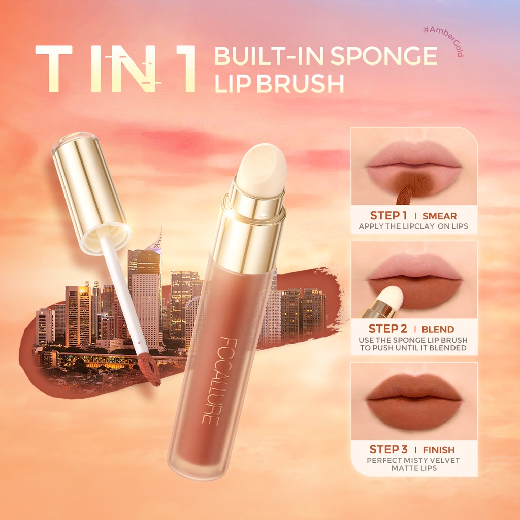 FOCALLURE 3 Pcs Matte Lipstick Long-Lasting Liptint Waterproof Transfer-Proof Lip Tint Lip Gloss Lipstik penjualan panas set 3