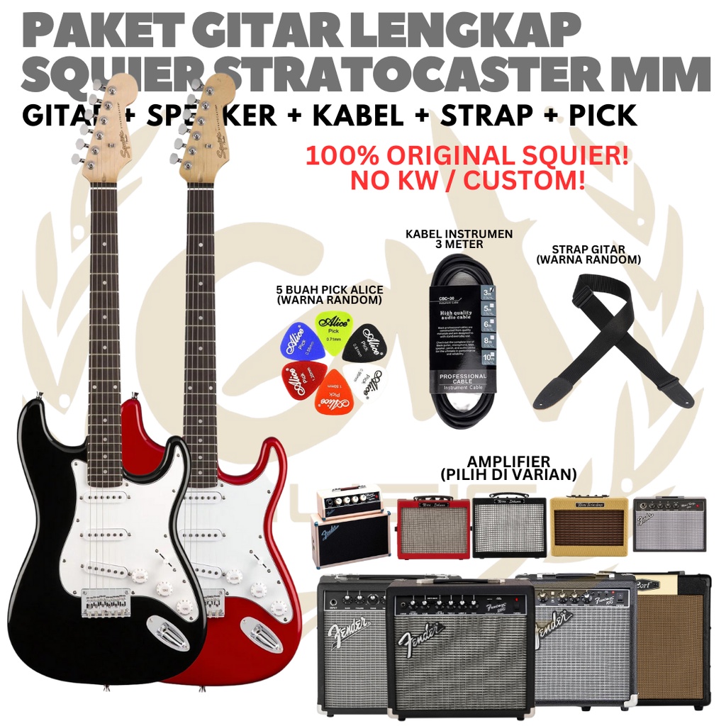 PAKET GITAR SQUIER STRATOCASTER MM Electric Gitar | GUITAR PACK
