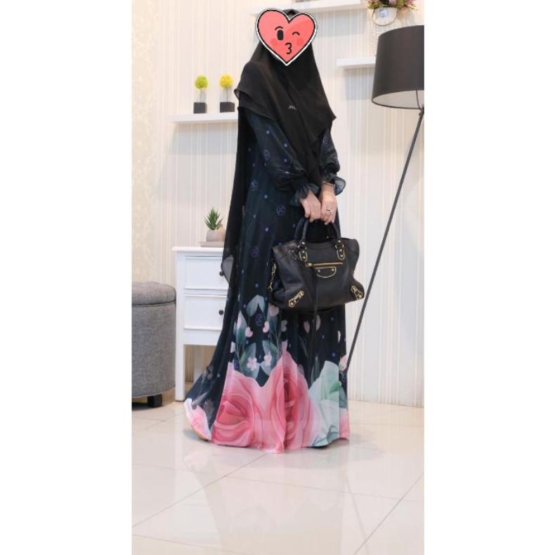 DISKON Amira Black By Joza Clothing ( Set Khimar) PO Murah