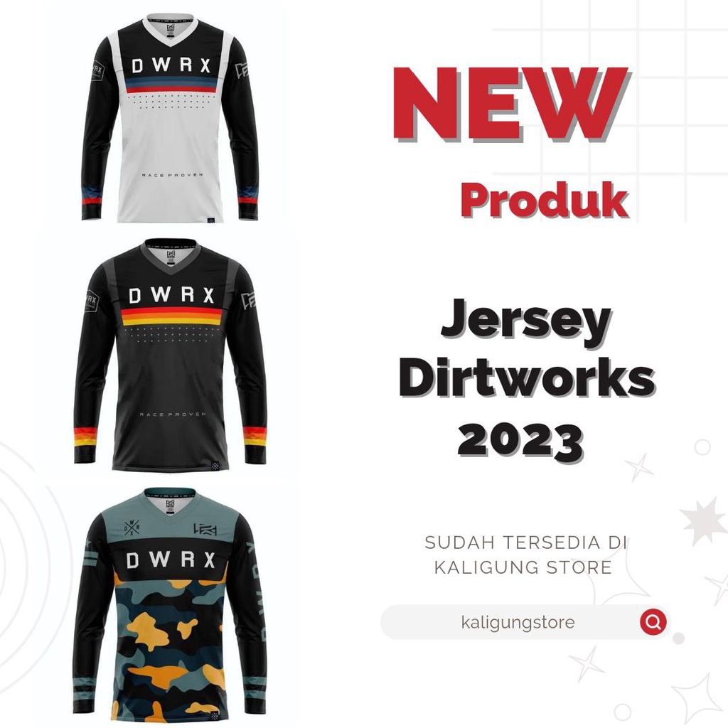 Jersey Dryfit DIRTWORKS DWRX Terbaru PART I Jerseys MTB AM enduro downhill - Jersey dirtworks model 