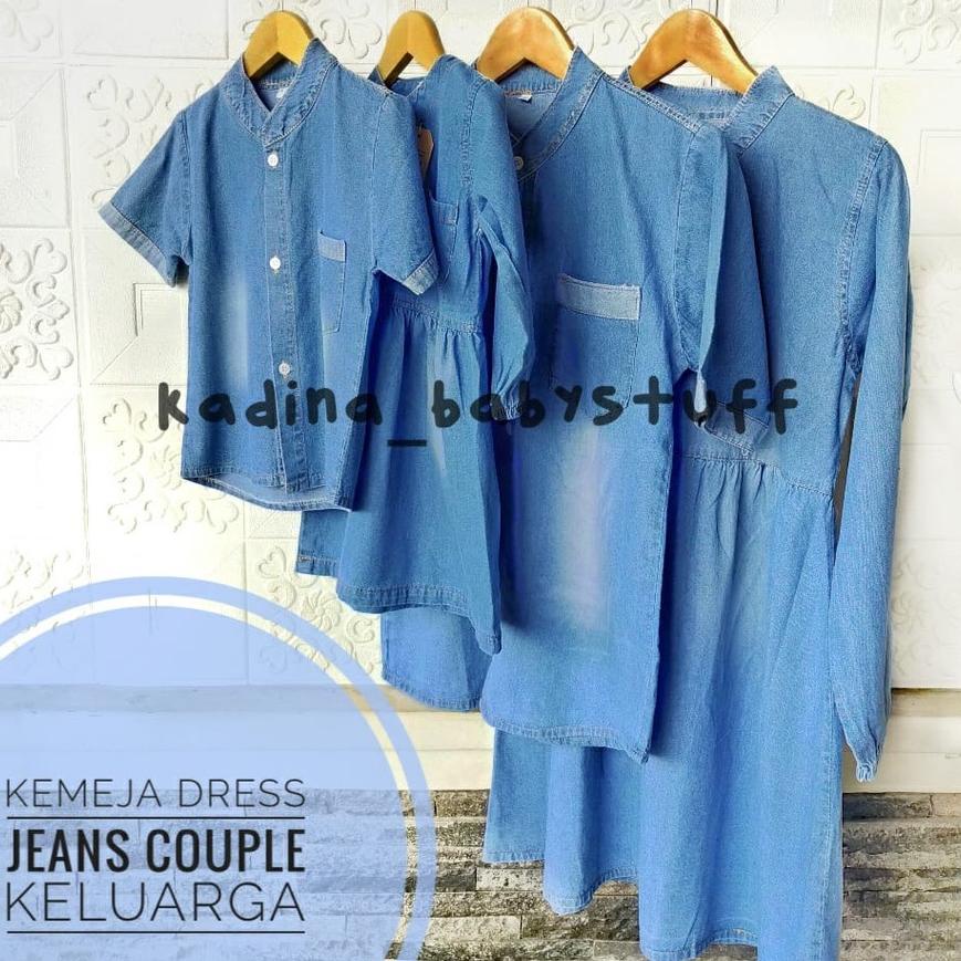 PROMO SPESIAL J92 KEMEJA COUPLE KELUARGA / KEMEJA JEANS ANAK LAKI-LAKI / DRESS ANAK PEREMPUAN/ JEANS