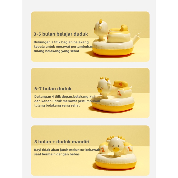 Kursi Sofa Musik Bayi PVC Pompa Angin Sofa Rusa Makan Bayi Belajar Duduk WJ12