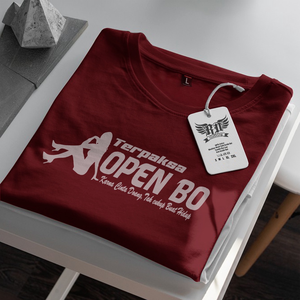 Baju Kaos Pria Dan Wanita/Baju Kaos Distro/Baju Kaos OPEN BO kata kata - RD_Clothing