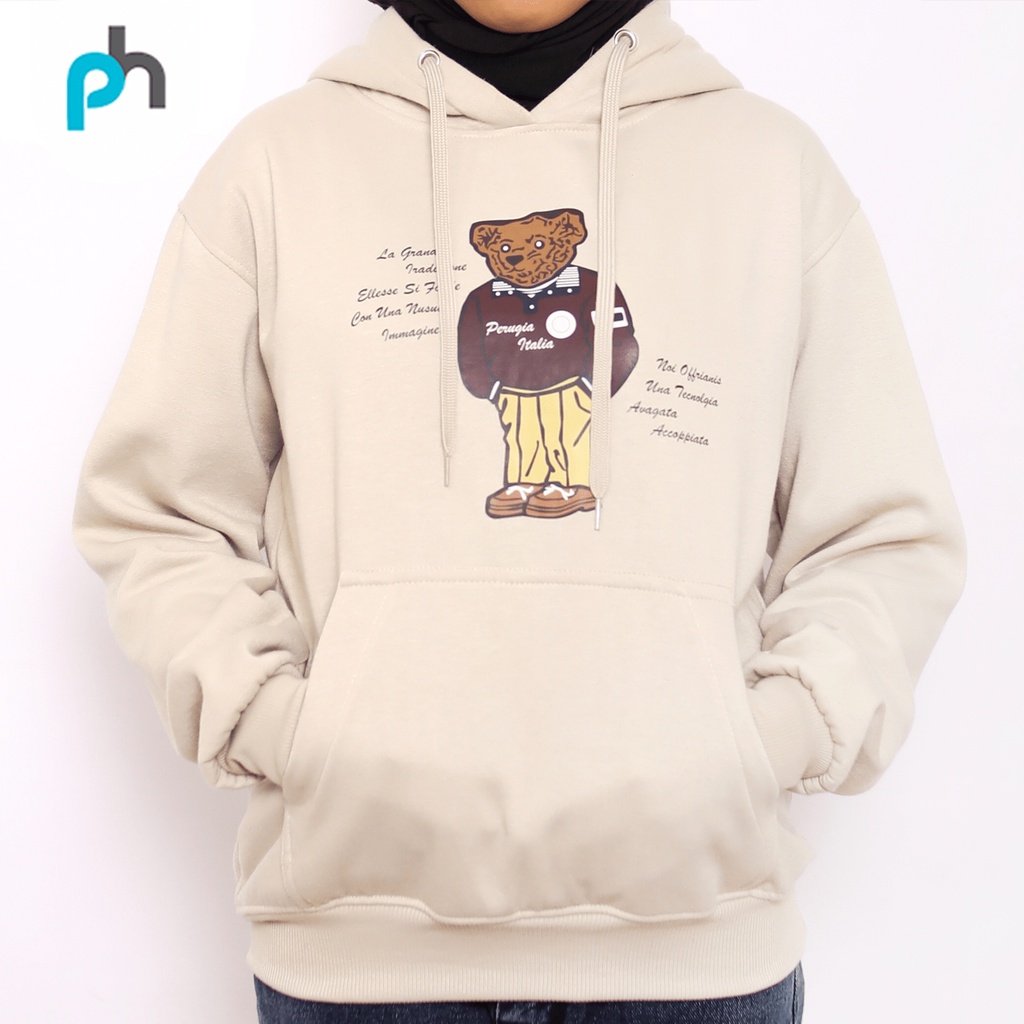 PABRIKHOODIE - HOODIE JUMPER BEAR PERUGIA (SABLON) M -XXL {PRIA &amp; WANITA)