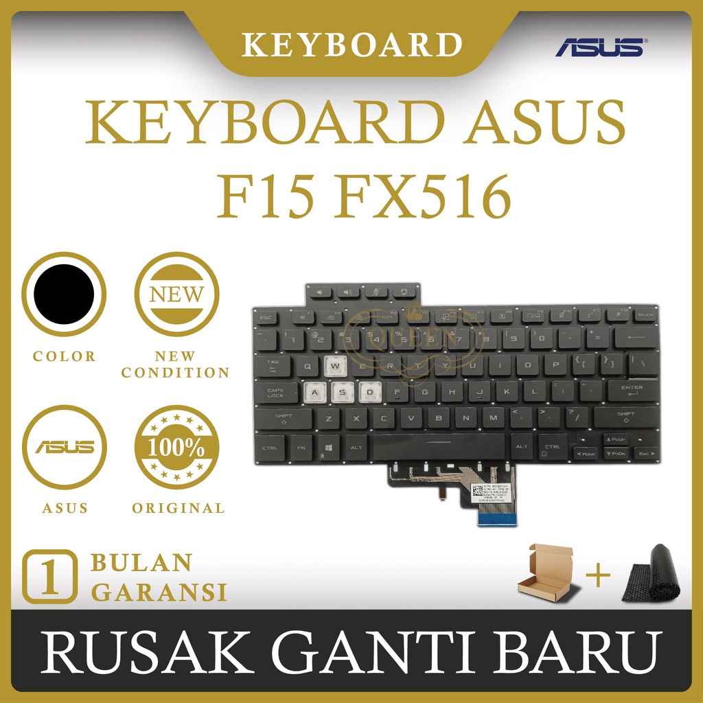 KEYBOARD LAPTOP ASUS TUF DASH F15 FX516 BACKLIT ORIGINAL