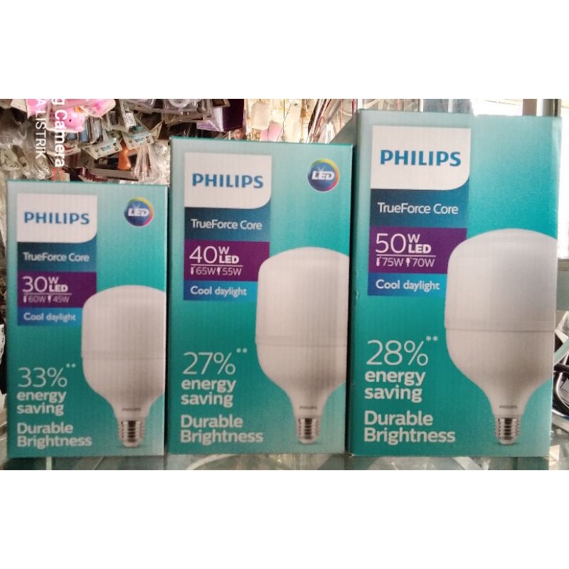 Lampu Philips Led TrueForce 50watt,40watt,30watt warna putih