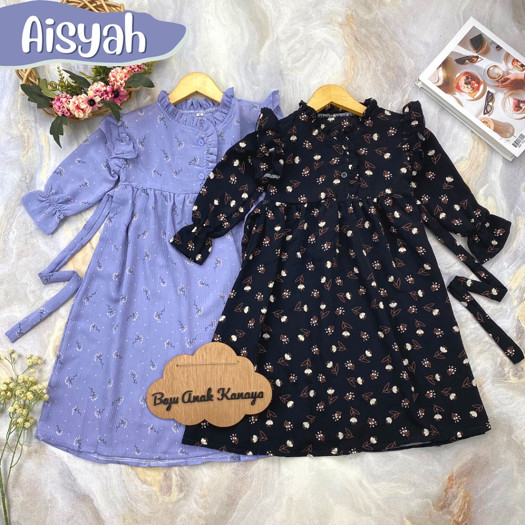 3-6TH GAMIS ANAK AISYAH LONG DRESS ANAK PEREMPUAN VERSI2