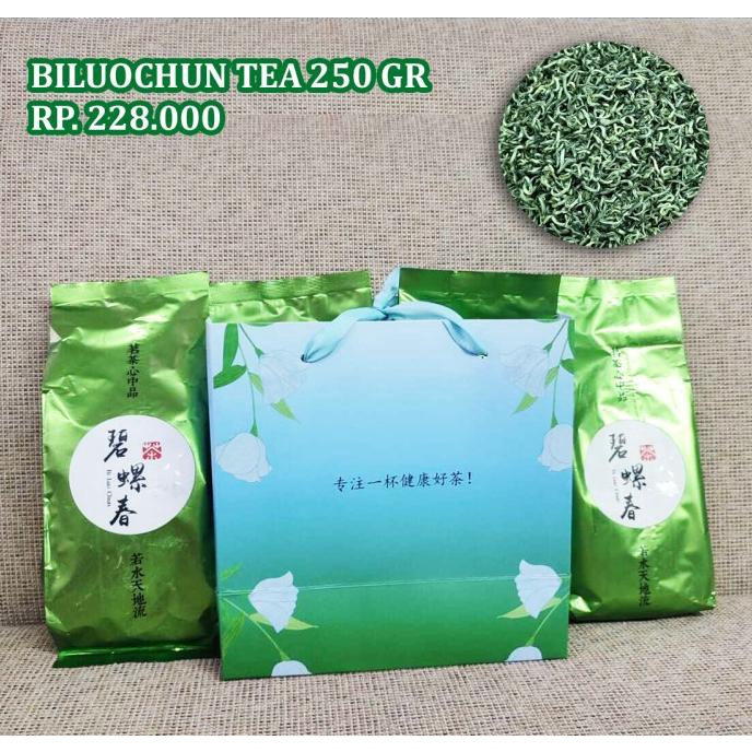 

CHINESE TEA 250 GR TEH CINA TIE GUAN YIN BI LUO CHUN JASMINE LU CHA