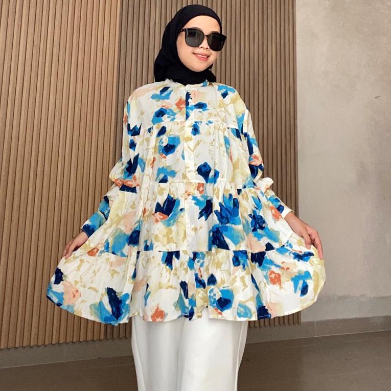 RECOMENDED HANAKO 40 | Kemeja Rempel Motif | Kemeja Rayon | Kemeja Crinkle | Kemeja Crepe | Kemeja K