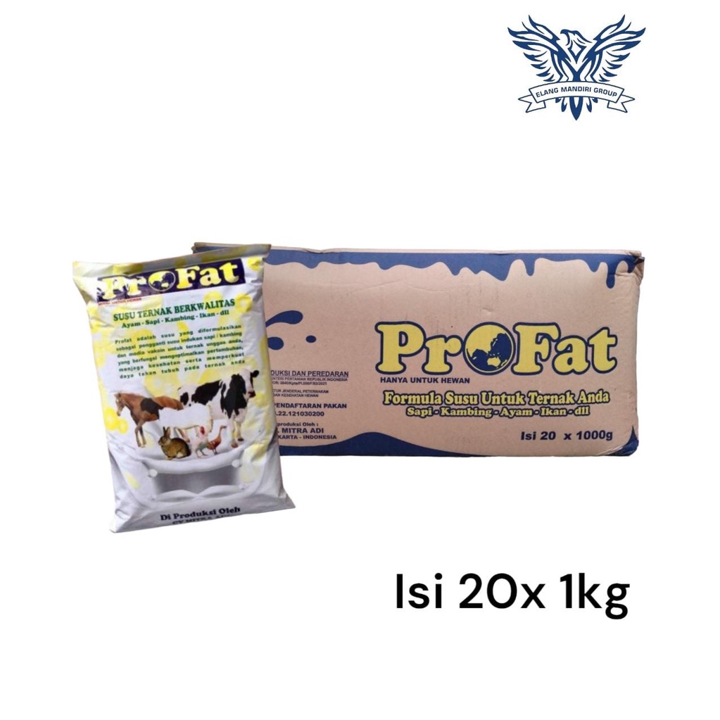 1 DUS PROFAT SUSU FORMULA HEWAN Pengganti Susu Indukan Hewan ternak sapi,kuda,kelinci,ayam,ikan,kucing, dan hewan lainya