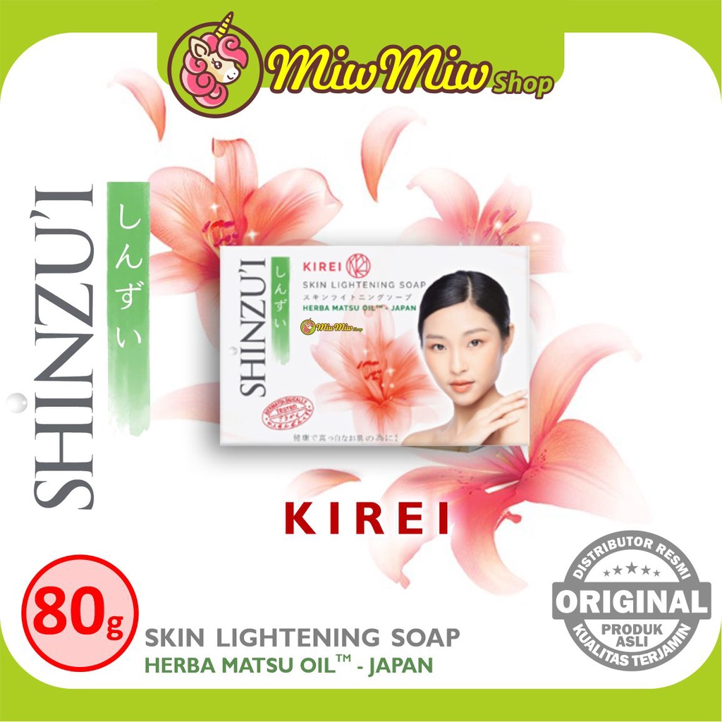 SHINZU'I Skin Lightening Bar Soap (Shinzui Sabun Mandi Batang Pencerah Kulit)