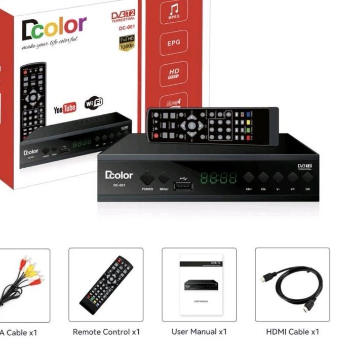 ✾ STB Set Top Box Tv Tabung Tivi Digital Digital Set Top Box HD / STB Dcolor / Vision Siaran DVB T2 