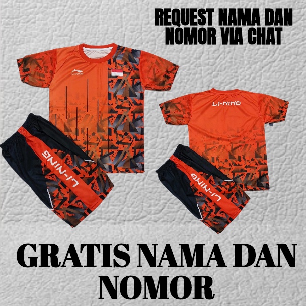 setelan anak badminton/jersey badminton tim indonesia