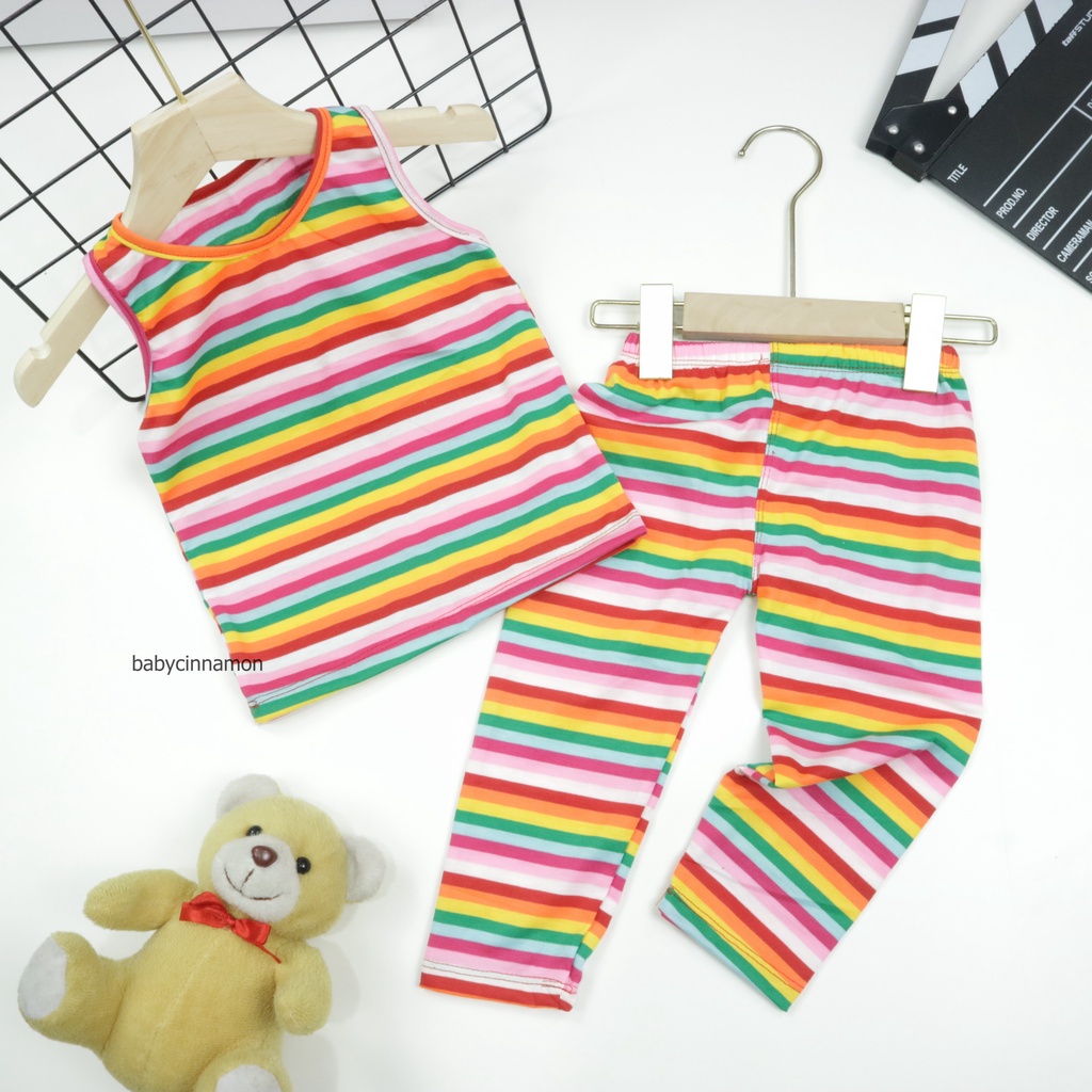 Set Sherly uk Bayi - 4 Tahun / Setelan Tanktop Celana Panjang Legging Kaos Baby Baju Bayi Anak Perempuan Babycinnamon