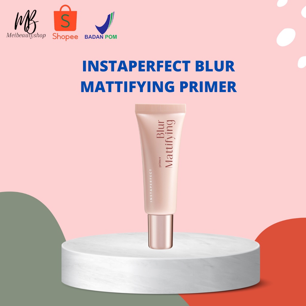 INSTAPERFECT Blur Mattifying Primer , 20 ML - Menyamarkan Pori-Pori, Terasa Halus &amp; Lembut - Wardah - base make up