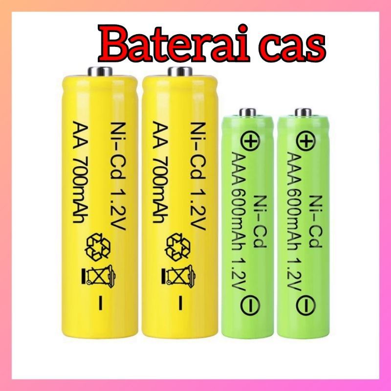 Desktop Charger Baterai Isi Ulang 3 Slot A2 A3 AA AAA Rechargeable Kabel USB  dan baterai cas /isi ulang A2  A3