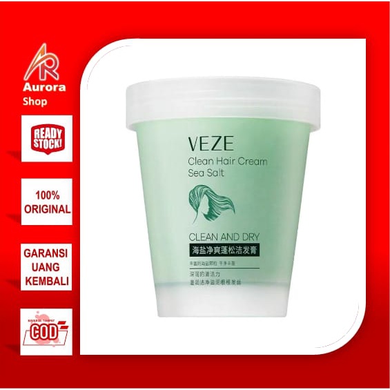 Veze clear hair cream sea salt krim rambut garam laut bersih dan kering 250gr FZ30168