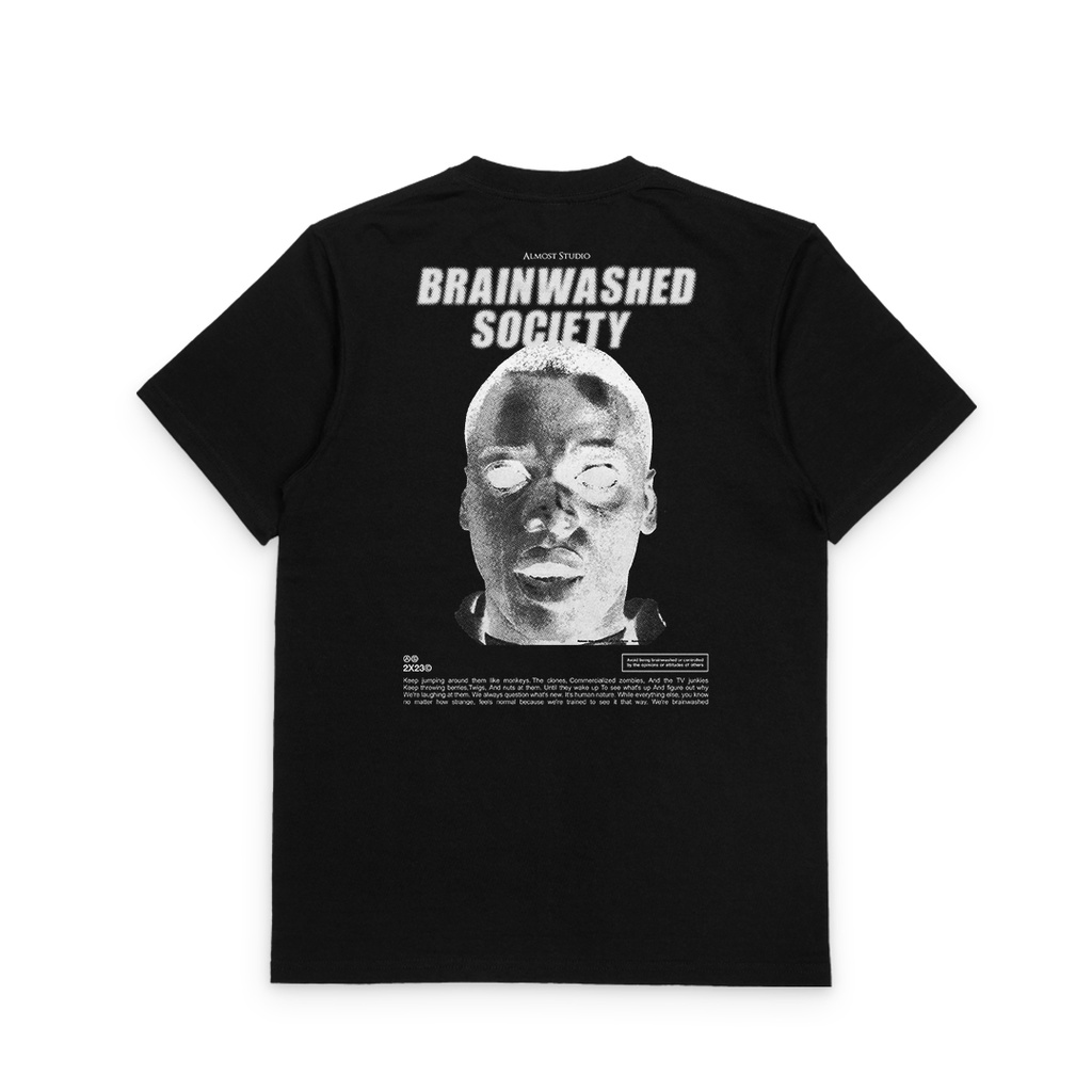 Almost Studio - T-Shirt - Brainwashed - Black