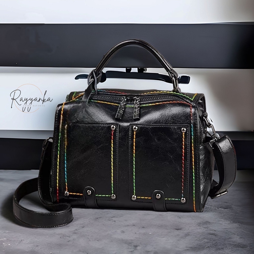 Tas Wanita Shoulder Bag Motif Korean Classic Stylish Bahan Premium