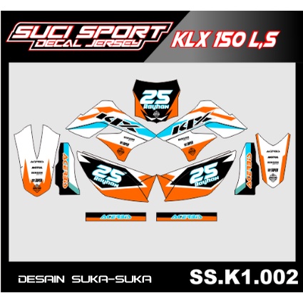 DECAL STIKER STRIPING KLX 150 LAMA, KLX L, KLX S, DTRACKER 150 LAMA, FULL BODY FREE CUSTOM (SSS.K1.0