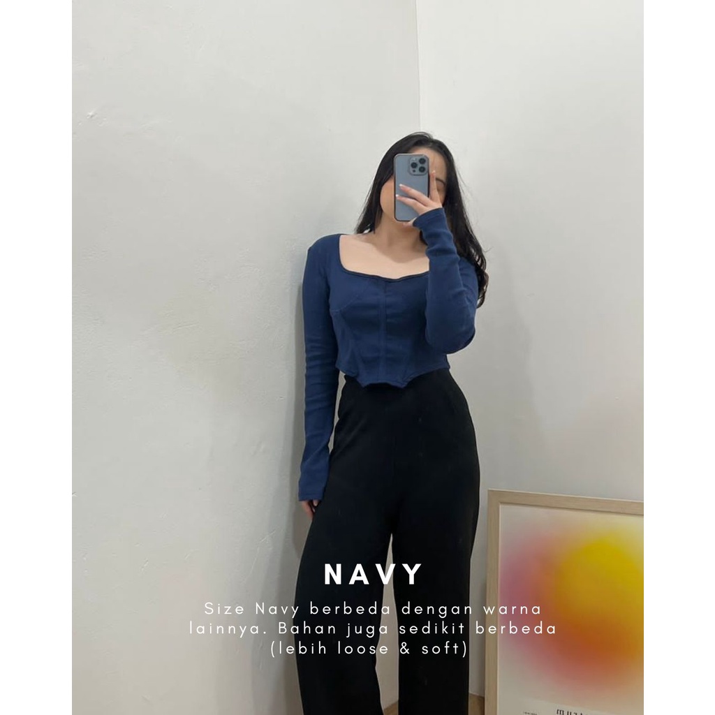 Harlow Corset Long Sleeves Knit Top