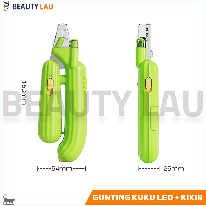 GUNTING KUKU KUCING ANJING LED UV LIGHT + KIKIR KUKU KUCING PREMIUM PET NAIL CLIPPER PEMOTONG KUKU KUCING