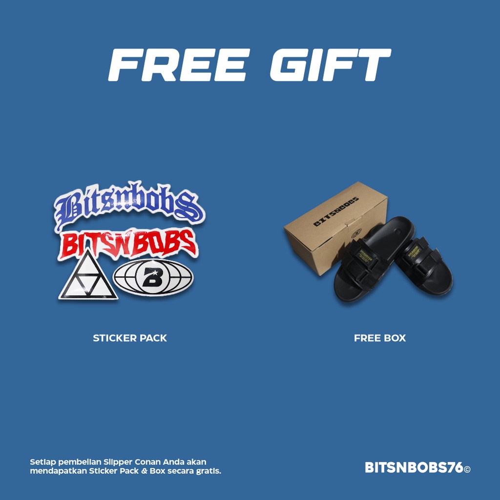 BITSNBOBS76 | SLIPPER | CONAN | BLACK