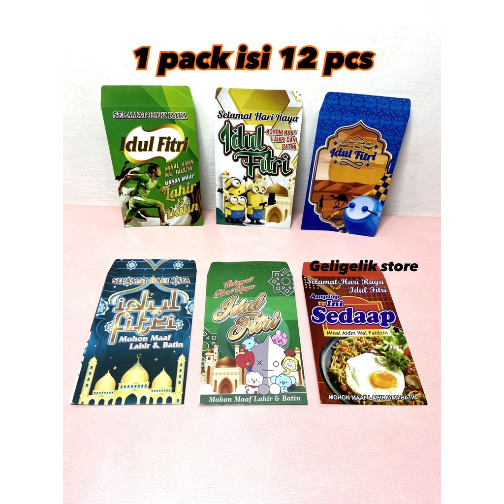 

AMPLOP ANGPAO IDUL FITRI MURAH PENDEK / LEBARAN KECIL (12 PCS)