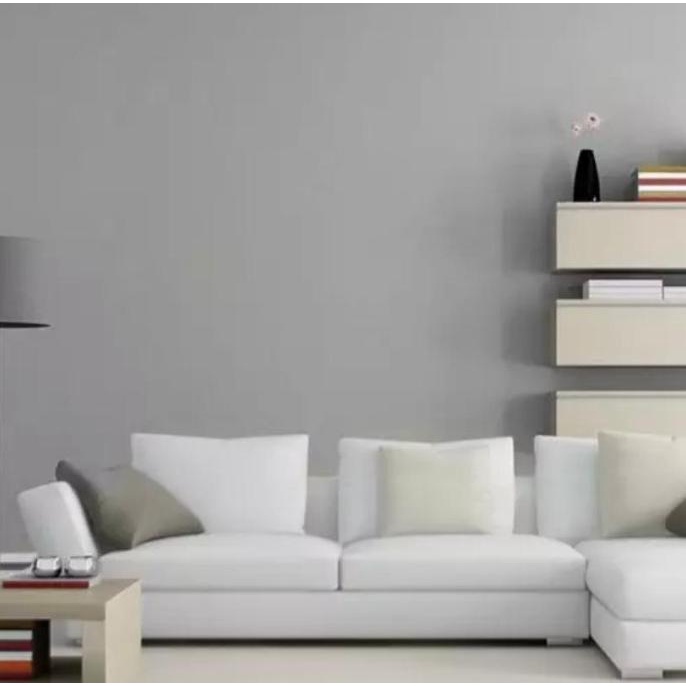 Wallpaper Dinding Motif Polos Abu Tua