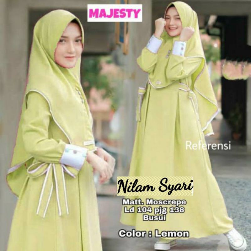 NILAM - DRESS BAJU GAMIS ANAK REMAJA WANITA DEWASA TANGGUNG FREE HIJAB KEKINIAN BEST SELLER FASHION 