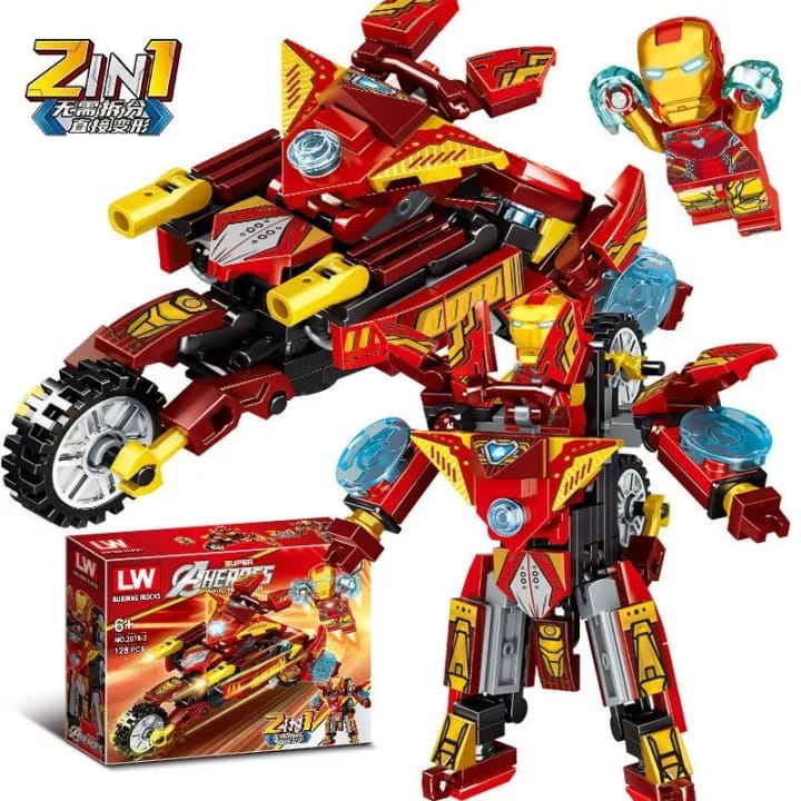 Mainan Lego Super Hero Bisa Berubah Bentuk Isi Set 128 Pcs Dikirim Random