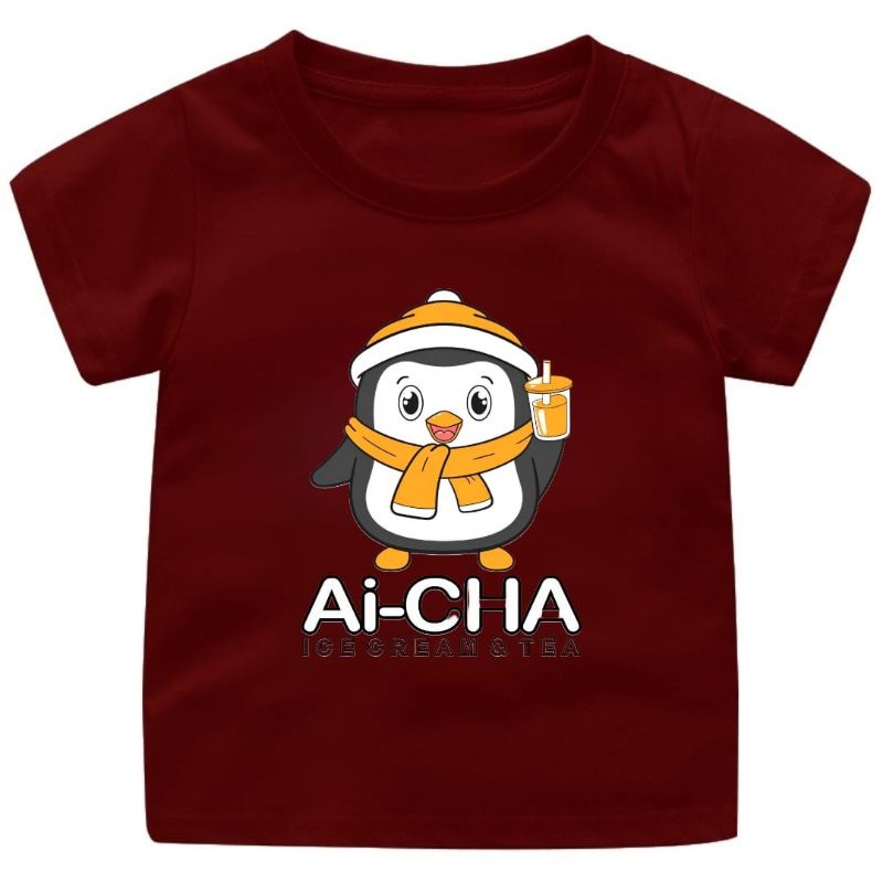 Baju Boneka Ai-CHA EsCream Anak Cewek-Cowok 1-12Tahun uk.S.M.L.XL.XXL.3XL//Atasan kaos Anak Viral Es Cream Ai-cha