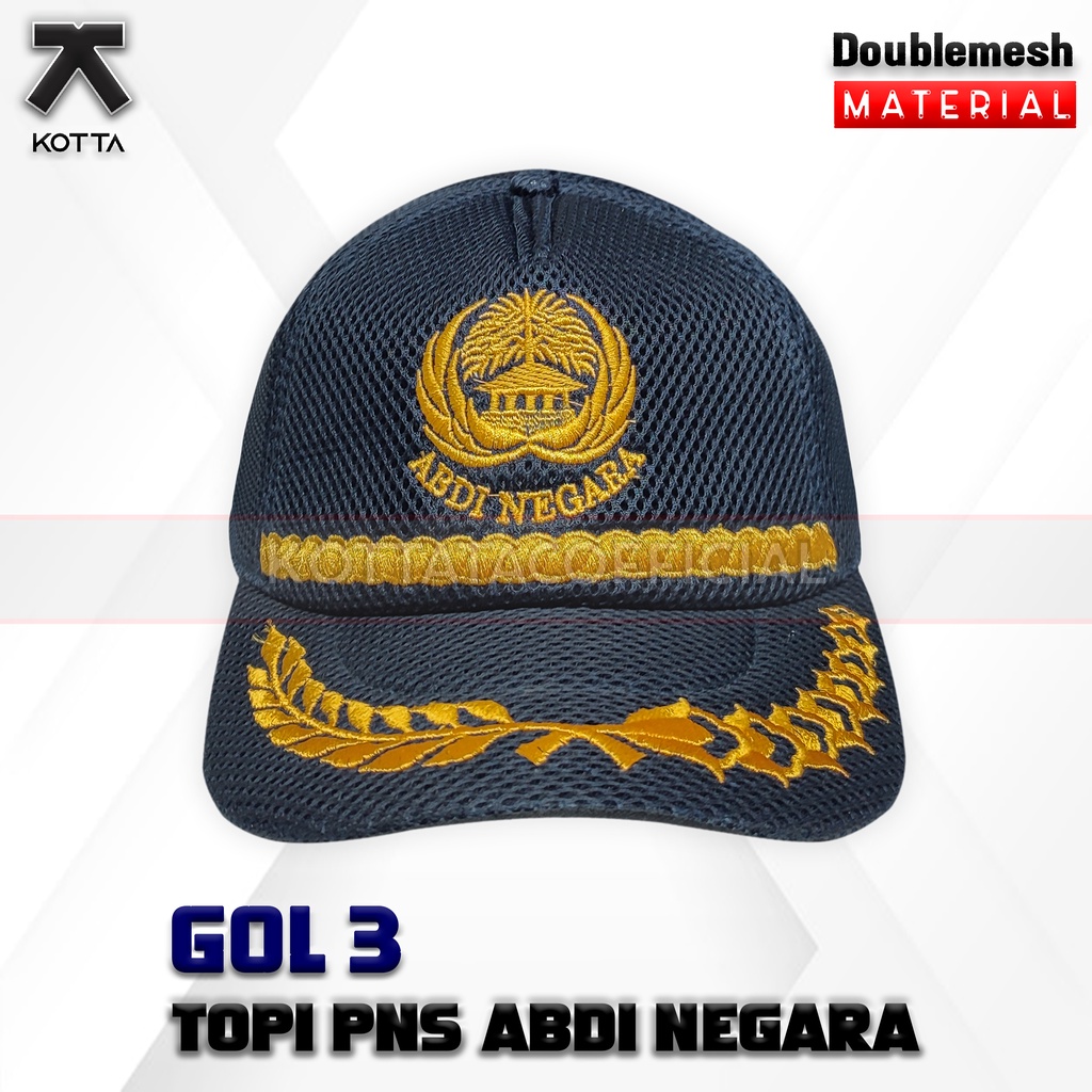 TOPI ABDI NEGARA GOLONGAN 3 BIRU DONGKER - TOPI PNS KORPRI GOL 3 NAVY -  TOPI PNS KREM/NAVY TOPI KORPRI GOLONGAN 3  - TOPI PEMDA - TOPI PEGAWAI NEGE