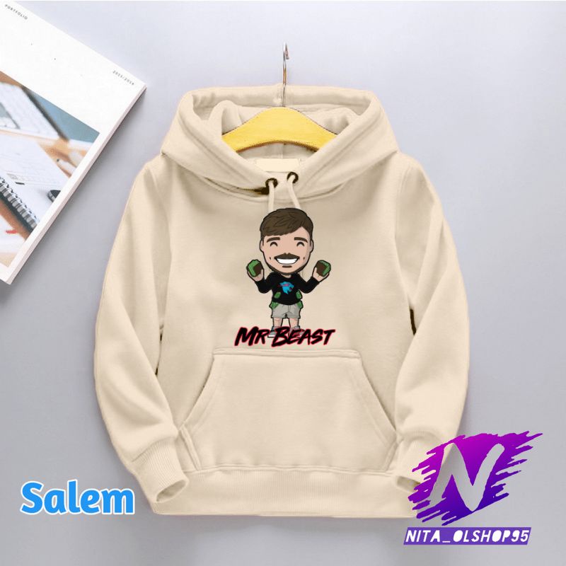 jaket sweater hoodie anak mr beast