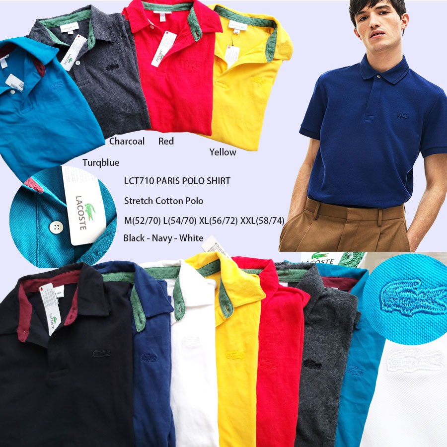 LCT 710 PARIS POLO SHIRT Baju Atasan Kaos Pria Import