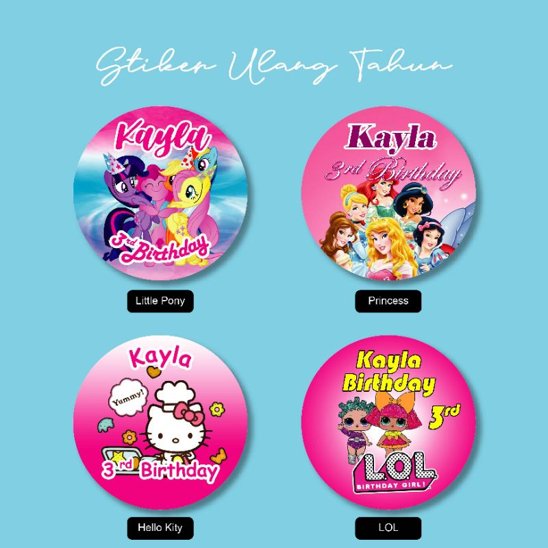 Stiker Ulang Tahun Anak/ Stiker Ulang Tahun Label
