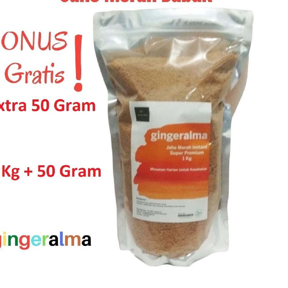 

Jahe Merah Bubuk 1Kg Plus Habbatussauda Gingeralma Super Premium - ~