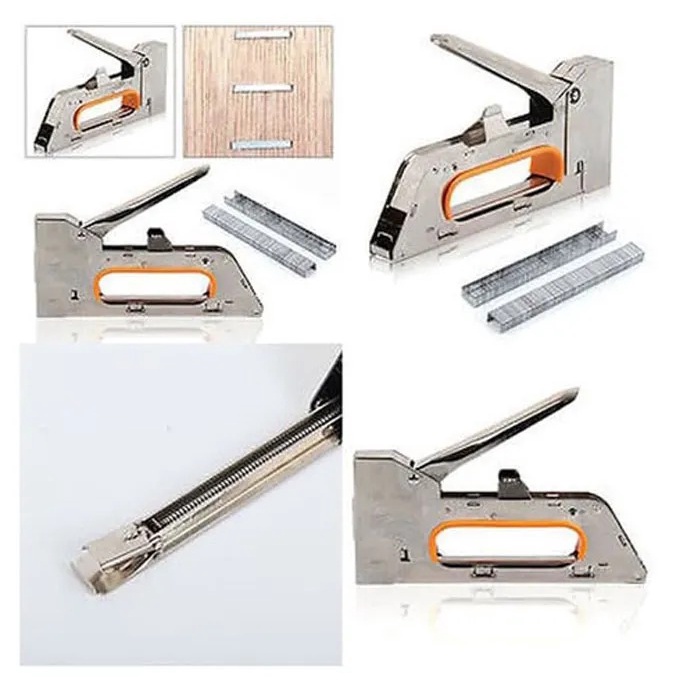 Stapler Tembak Cekrekan Hekter Gun Tacker - Staples Sofa, Staples Jok, Stepler Jok Motor - Staples Steples Gun Tembak Jok Kulit Motor Gun Tacker 4-6-8mm